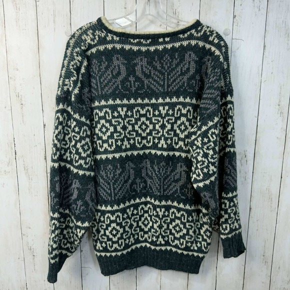 Woods Women's Vintage Nordic Bird Fair Isle Sweater Size XL - Picture 2 of 5